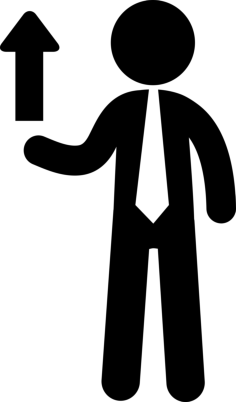 Businessman With Up Arrow Tracing Svg Vector, Free Vectors File